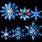 LET'S RESIN Christmas Snowflake Silicone Epoxy Molds, 6 Pcs Varying Sizes, 3D Crystal Resin Ornament Molds for Tree & Car Decoration, Keychain